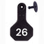 Y Tex Numbered 2 Piece Ear Tags Black