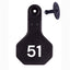Y Tex Numbered 2 Piece Ear Tags Black