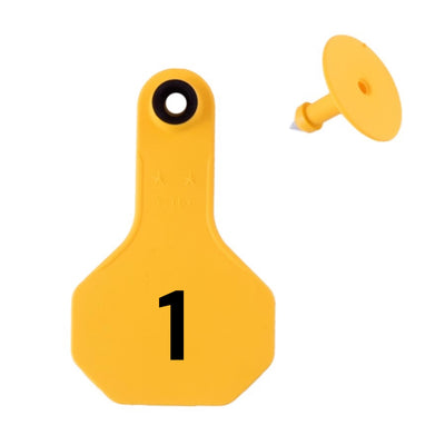 Y Tex Numbered 2 Piece Ear Tags Yellow