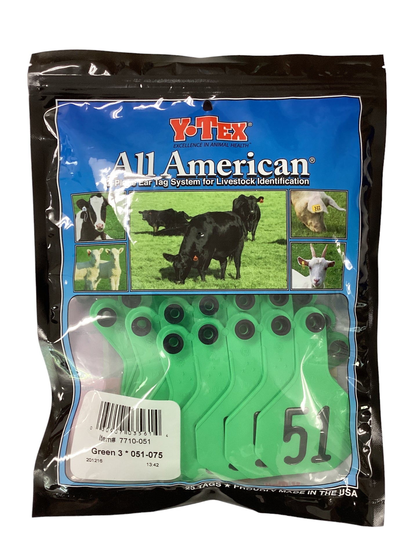 Y Tex Ear Tags Green