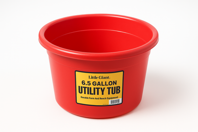 little giant 6.5 gallon red tub