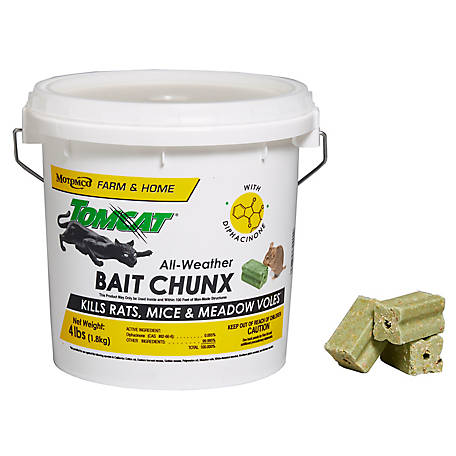 Tomcat Bait Chunx Rats & Mice 4 lb Pail